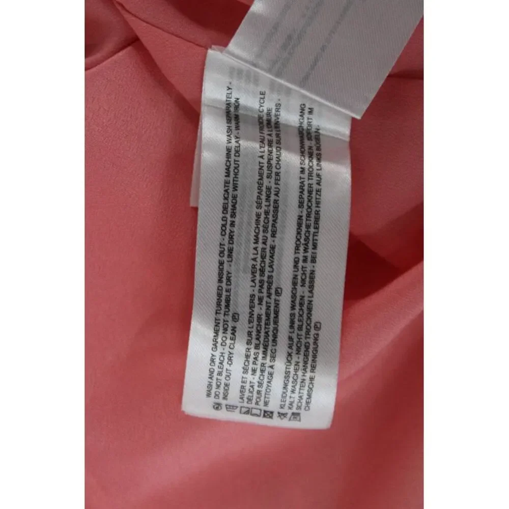 C/MEO Collective Womens V-neck Sleeveless Same Thing Mini Dress Coral Size L